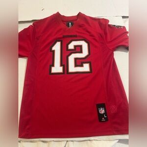 NFL Team Apparel Tom Brady #12 Buccaneers Game Jersey Printed Youth Large 14-16